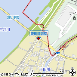 雄川橋東詰周辺の地図