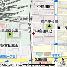 株式会社中山昇陽堂　中島田工場周辺の地図