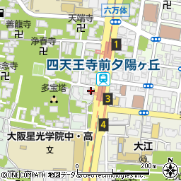 四天王寺前夕陽ヶ丘駅周辺の地図