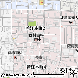 大阪府東大阪市若江本町2丁目周辺の地図