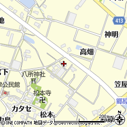 愛知県田原市神戸町北高畑57周辺の地図