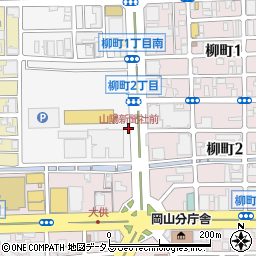 山陽新聞社前周辺の地図