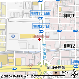 山陽新聞社前周辺の地図