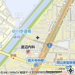 岡山県岡山市東区西大寺中野87周辺の地図