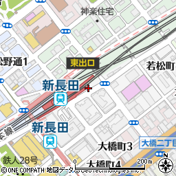 名鉄協商ＪＲ新長田駅前駐車場周辺の地図