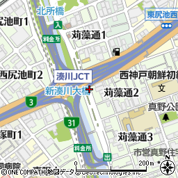 兵庫県神戸市長田区苅藻通2丁目周辺の地図