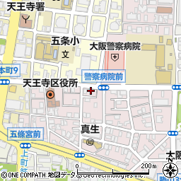大阪府大阪市天王寺区真法院町17-25周辺の地図