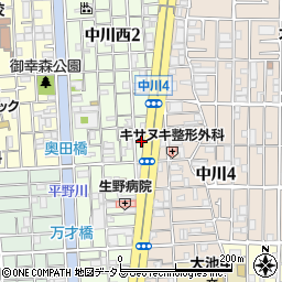 北田旗店周辺の地図