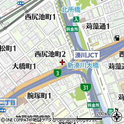 兵庫県神戸市長田区西尻池町周辺の地図
