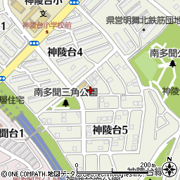 湊川短期大学附属　神陵台幼稚園周辺の地図