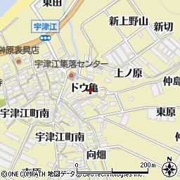 愛知県田原市宇津江町ドウ亀周辺の地図
