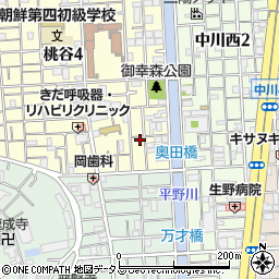 水道レスキュー大阪市生野区桃谷営業所周辺の地図