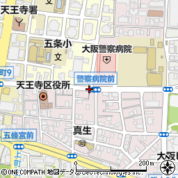 警察病院前周辺の地図