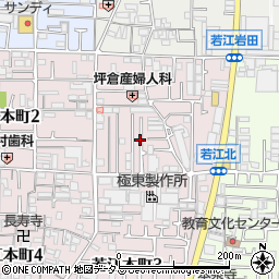 Ａ庭の生活救急車・お庭のトラブル出張サービス　長堂・中石切・六万寺・森河内西・中鴻池・大蓮南・東石切・出張受付センター周辺の地図