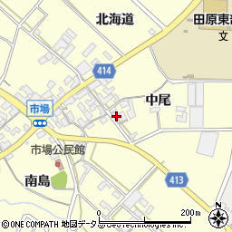 愛知県田原市神戸町市場28周辺の地図