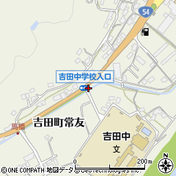 吉田中入口周辺の地図