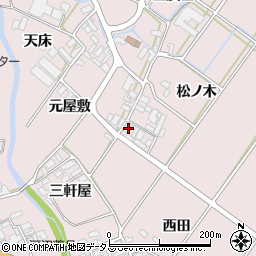 愛知県田原市野田町松ノ木65周辺の地図