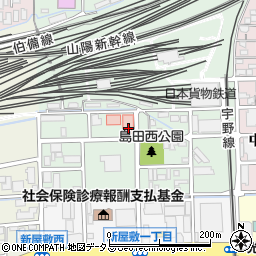 岡山県岡山市北区西島田町周辺の地図