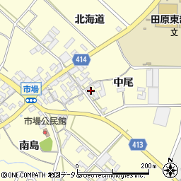 愛知県田原市神戸町市場29周辺の地図