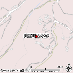 岡山県井原市美星町西水砂周辺の地図