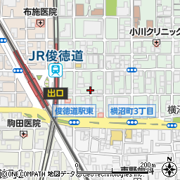 タイムパーキング俊徳道駅前駐車場周辺の地図