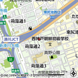 ラヴィエゼ神戸Ａ周辺の地図