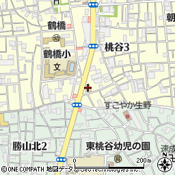 セブンイレブン大阪桃谷３丁目店周辺の地図