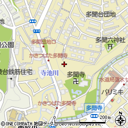 多聞台南公園周辺の地図