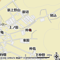 愛知県田原市宇津江町仲島周辺の地図