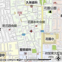 藤田ｶﾞﾚｰｼﾞ・花園行政ｻｰﾋﾞｽｾﾝﾀｰ跡地横駐車場周辺の地図