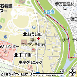 兵庫県明石市北王子町周辺の地図