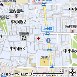 大阪府東大阪市中小阪周辺の地図