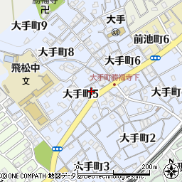 兵庫県神戸市須磨区大手町周辺の地図