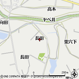 愛知県田原市相川町長田周辺の地図