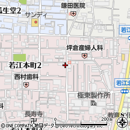 ドクトル薬局　若江店周辺の地図