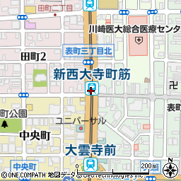 新西大寺町筋駅周辺の地図
