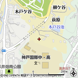 兵庫県神戸市須磨区多井畑萩原周辺の地図