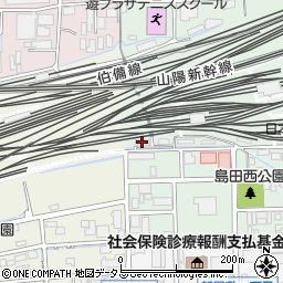 岡山県岡山市北区西島田町12-18周辺の地図