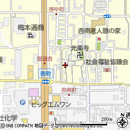 奈良県奈良市杏町122周辺の地図