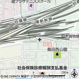 岡山県岡山市北区西島田町12周辺の地図