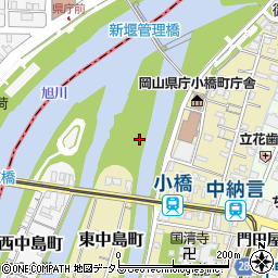 岡山県岡山市中区東中島町周辺の地図