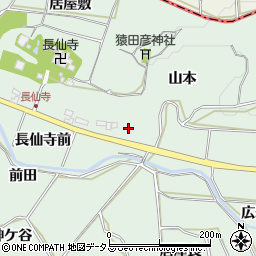 愛知県田原市六連町山本周辺の地図