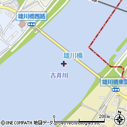 雄川橋周辺の地図