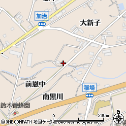 愛知県田原市加治町前恩中周辺の地図