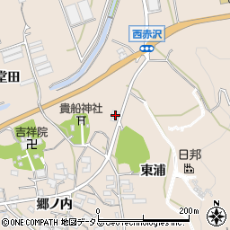 愛知県豊橋市西赤沢町東浦周辺の地図