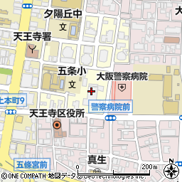 天理教大阪教務支庁周辺の地図