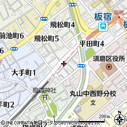 セブンイレブン神戸須磨平田町５丁目店周辺の地図