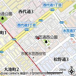 阪神テープ工業所周辺の地図