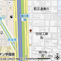 くら寿司若江店周辺の地図