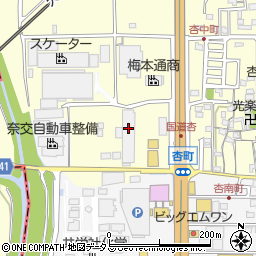 奈良県奈良市杏町158周辺の地図
